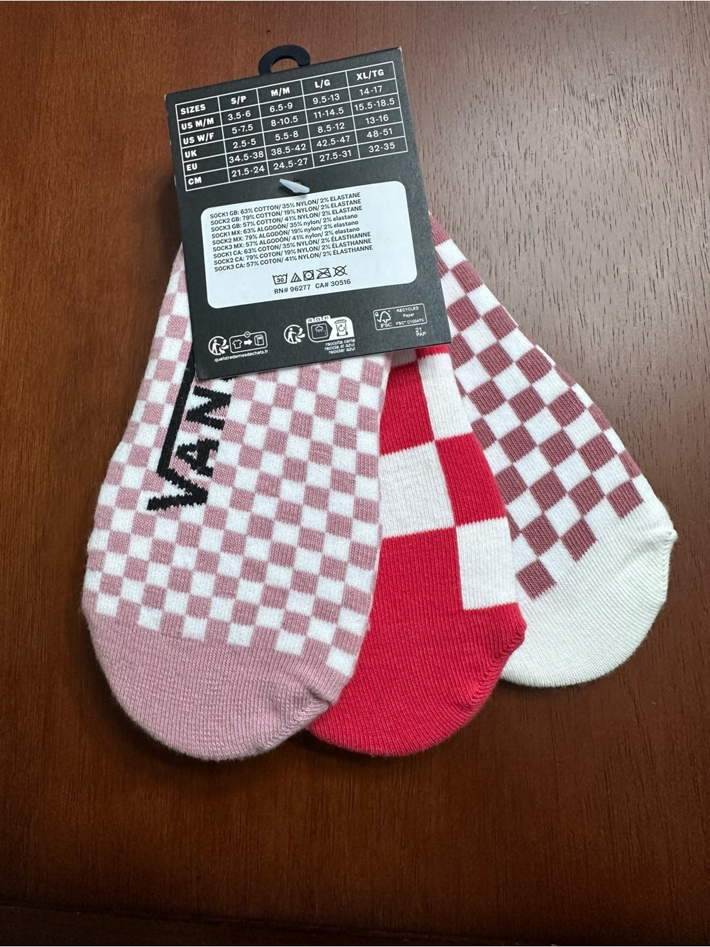 Vans 3-Pack Checkerboard Canoodle Socks M/M - Picture 4 of 5